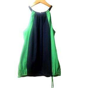 NEW YORK & CO.-WOMENS BLUE/ GREEN LIGHT WEIGHT HALTER TOP SIZE MEDIUM